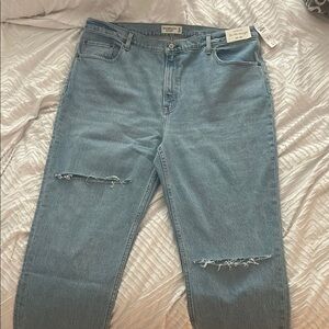 Topshop Light Blue Distressed Jeans